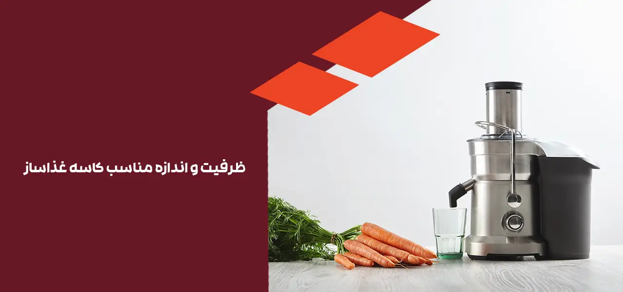 ظرفیت و اندازه مناسب کاسه غذاساز