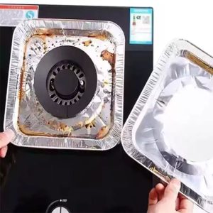 فویل قالبی اجاق گاز مربع 10 عددی آلومینیومی نسوز سایز 230*230mm